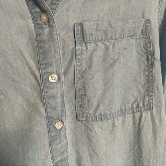 [🔆3 FOR $30🔆] Old Navy Lightweight Denim Long Sleeve Dress with Pocket Medium - Picture 2 of 5